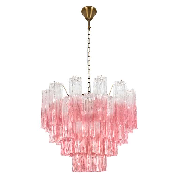 Подвесная люстра Murano 10580/600 Clear pink (стекло, цвет розовый)