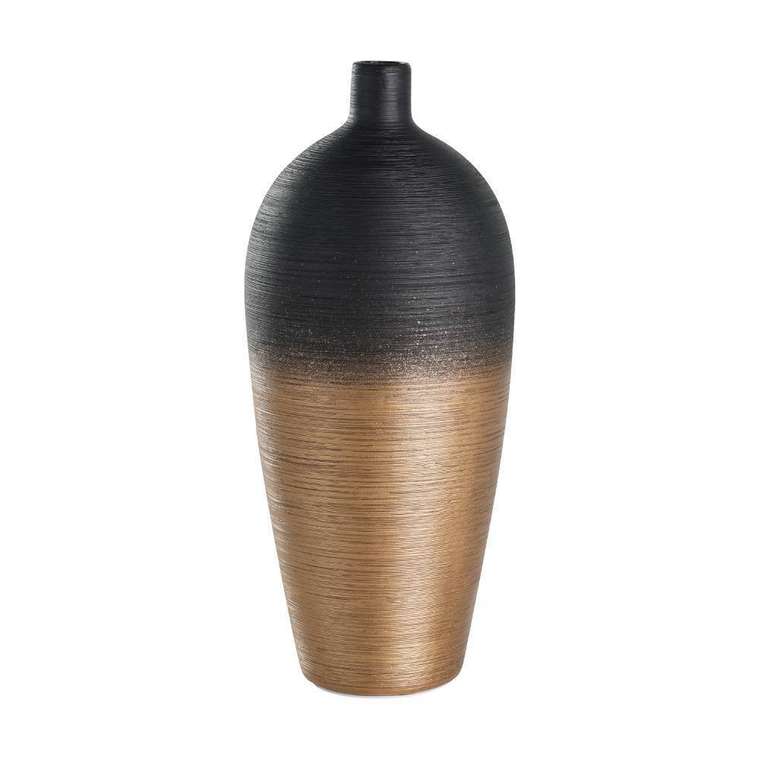 Ваза для декора Saryksu черно-золотого цвета