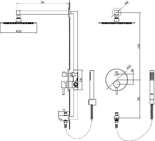 Душевой комплект Shower Panels