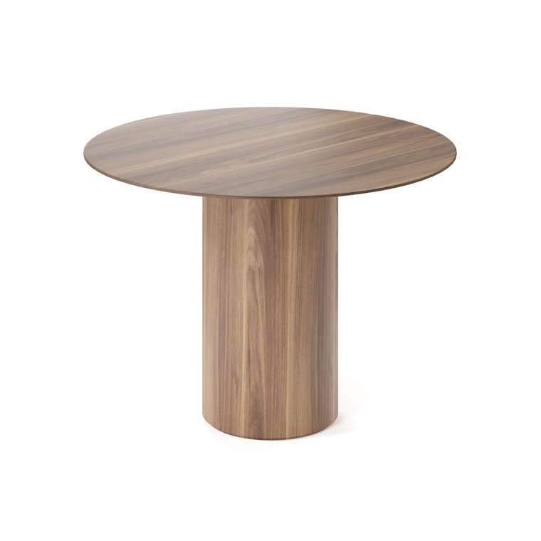 Обеденный стол круглый Вуррен коричневого цвета
