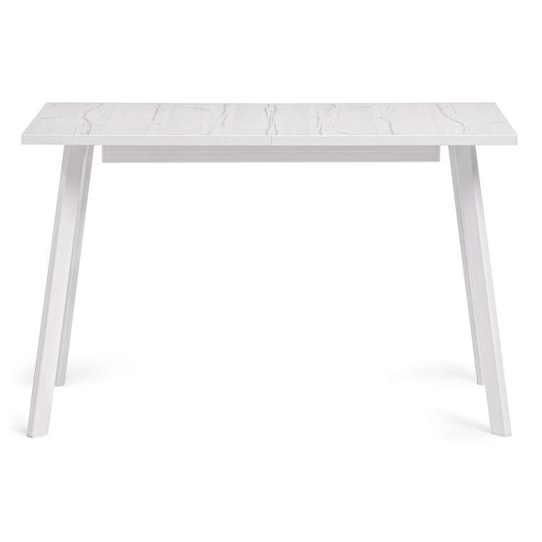 Раздвижной обеденный стол Колон Лофт бело-молочного цвета