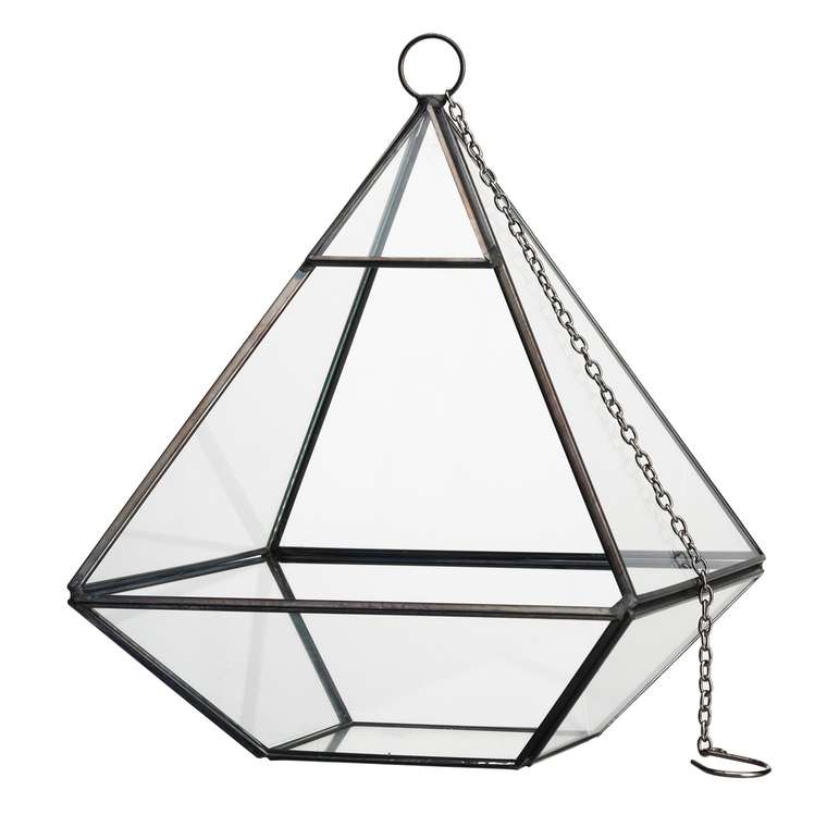 Флорариум стеклянный с подвесом Diamond Shape