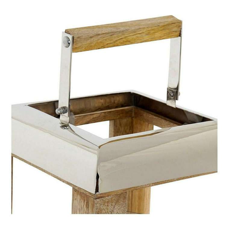 Фонарь DKD Home Decor Серебряный Металл Стеклянный (23 x 23 x 36 cm)
