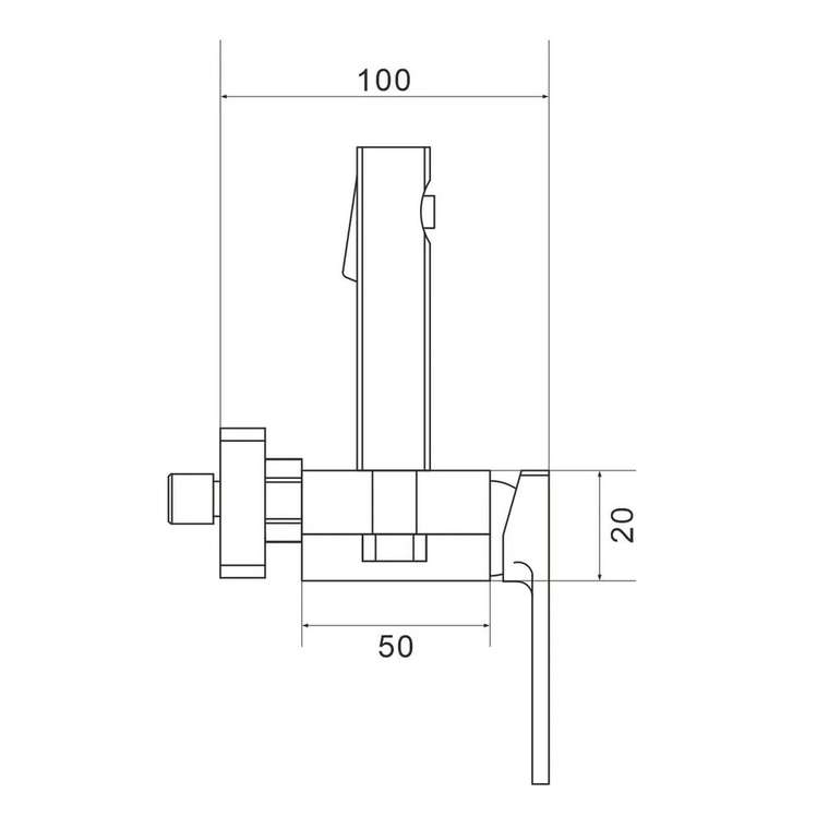 Гигиенический душ со смесителем Rose R1805T-1, пепельный