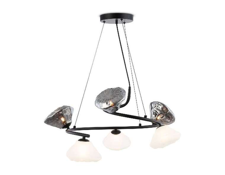 Подвесная люстра Heigh Light LH15003 (стекло, цвет дымчатый)