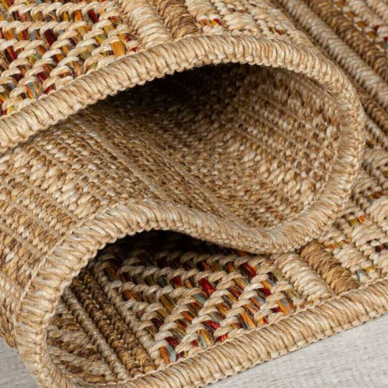 Farah Stripe Indoor Outdoor Teppich в цвете Juteoptik