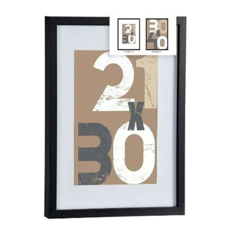 Настенные рамки Чёрный Cтекло Деревянный MDF 32,5 x 2,5 x 42,5 cm (6 штук)
