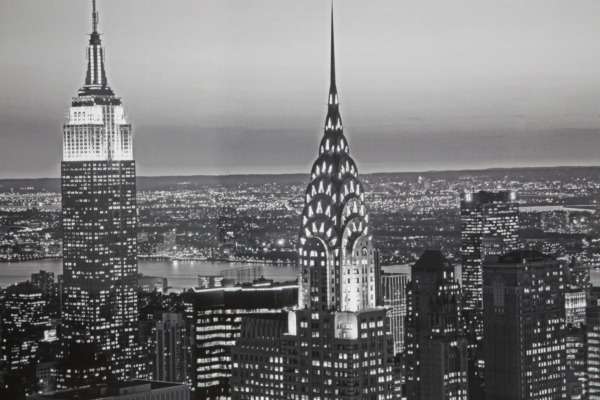 Постер с паспарту в раме "Manhattan at Sunset"  