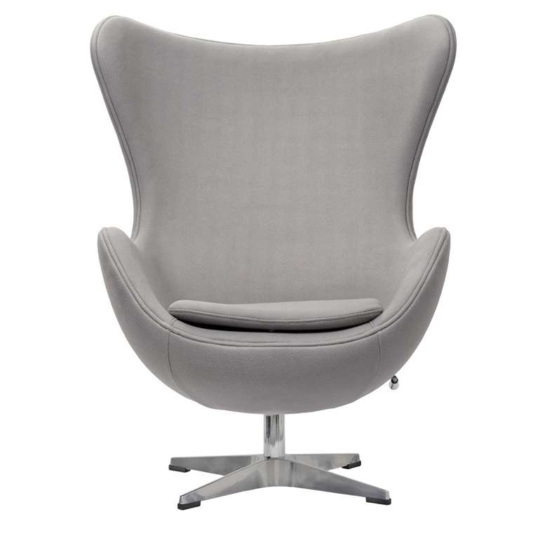 Кресло Egg Chair светло-серого цвета