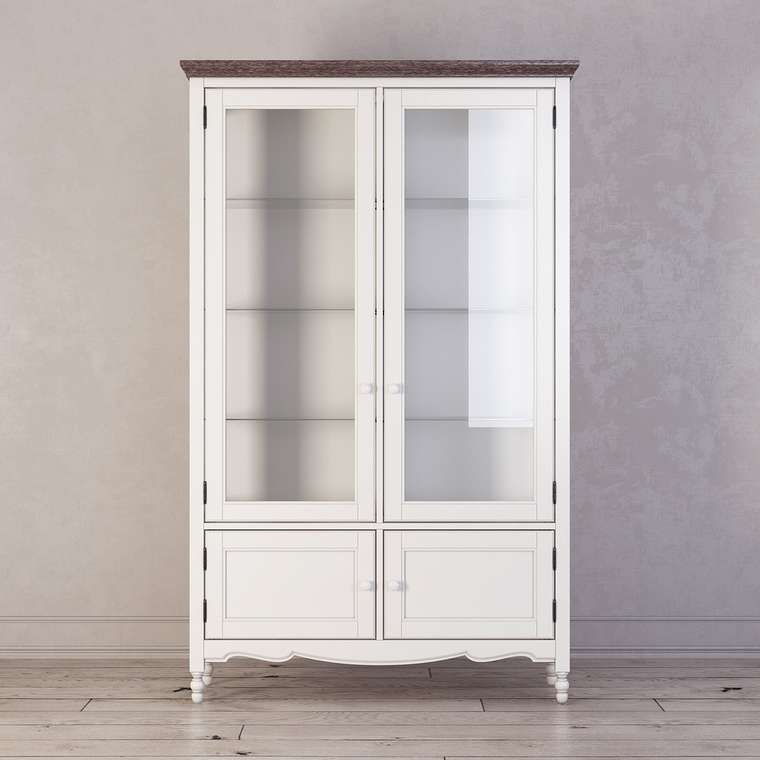 Шкаф-витрина Leblanc белого цвета