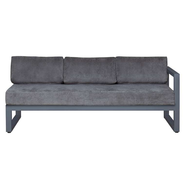 Диван Capri L серого цвета с правым подлокотником 