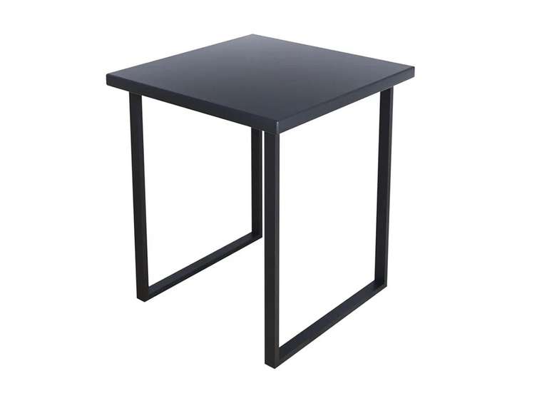 Обеденный стол Loft 70х70 серо-черного цвета