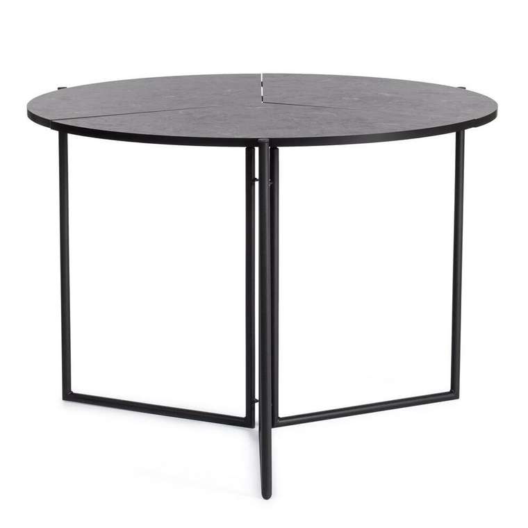 Обеденный складывающийся стол Yoop черного цвета