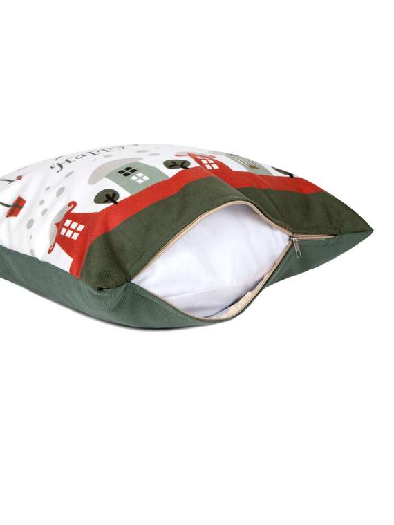 Декоративная подушка Winter 45х45 бело-красногол цвета