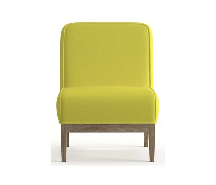 Кресло из рогожки Арагорн желтого цвета