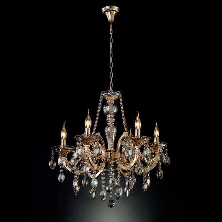 Подвесная люстра EUROSVET с хрустальными подвесками