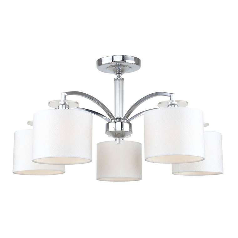 потолочная люстра Modum прозрачный металл, стекло, ткань 5*E14*40W, excluded