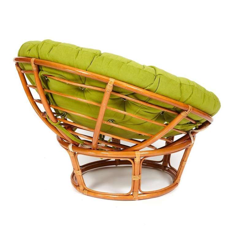 Садовое кресло Papasan бежево-зеленого цвета