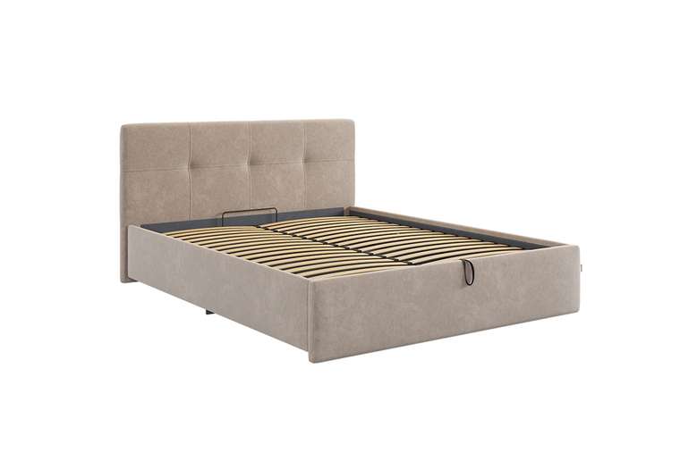 Кровать Веста 160х200 серо-коричневого цвета с подъемным механизмом