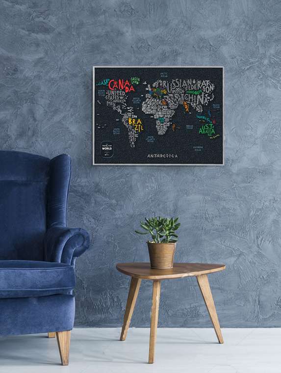Карта travel map letters world