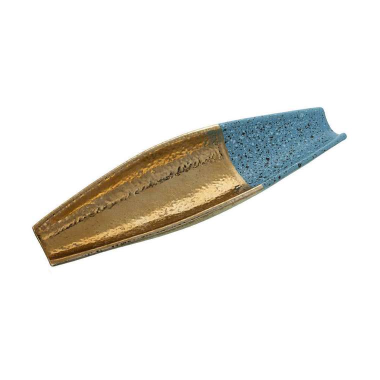 Блюдо Синий Позолоченный 35 x 11 x 5