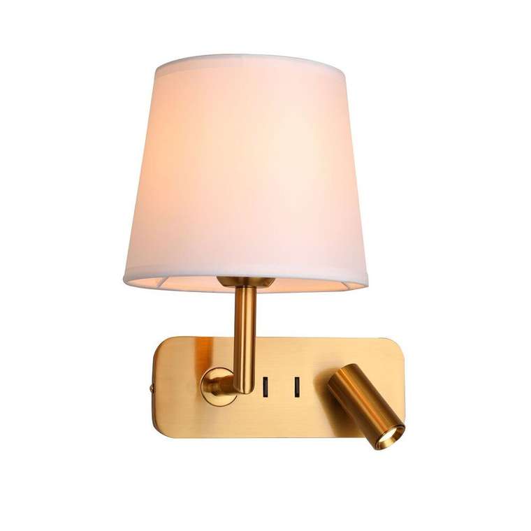 Бра Bingo металл, ткань 1*E27*60W, excluded + 1*LED*1W, 100LM, 3000K, included