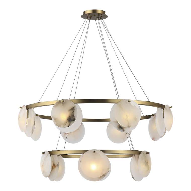 Светильник подвесной ST-Luce Латунь/Алебастр G9 14*5W 4000K CLAM