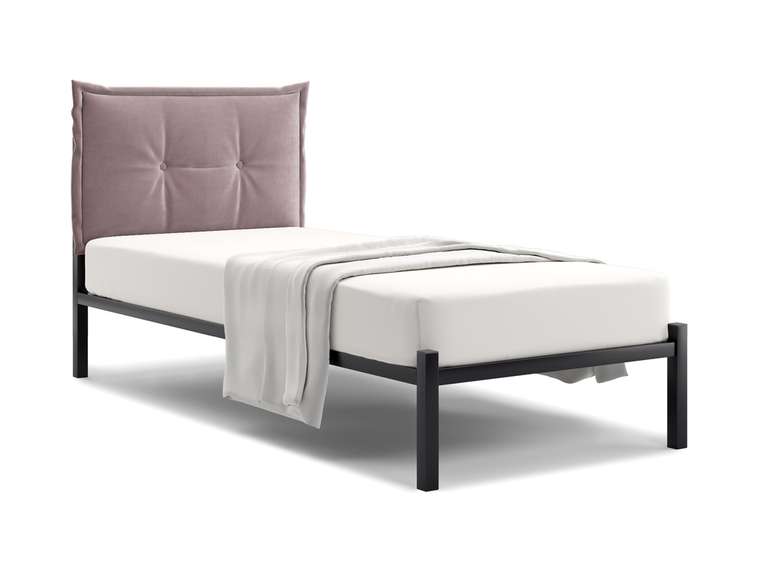 Кровать Лофт Cedrino 90х200 коричневого цвета без подъемного механизма