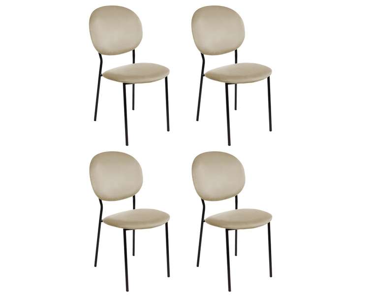 Комплект стульев Монро темно-бежевого цвета