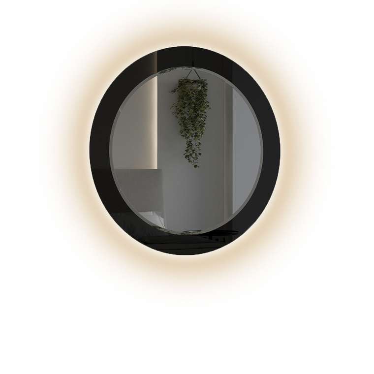 Настенное зеркало Galo диаметр 100 с фацетом и Ambilight подсветкой