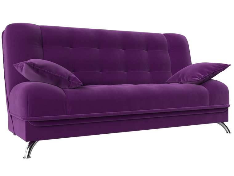 Прямой диван-кровать Анна фиолетового цвета