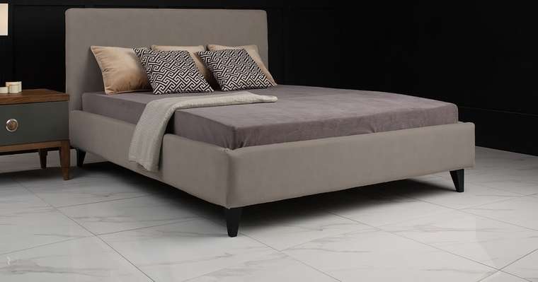 Кровать с подъемным механизмом Roxy-2 160х200 темно-серого цвета