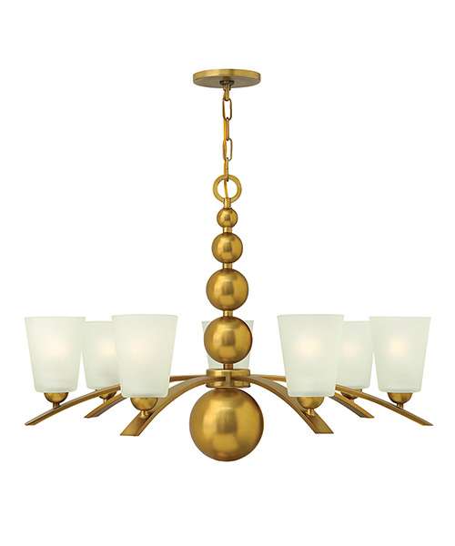 Подвесная люстра Hinkely Lighting ZELDA с белыми плафонами 