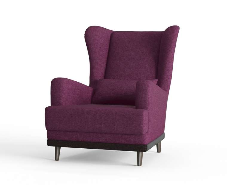 Кресло Грэмми в обивке из рогожки фиолетового цвета