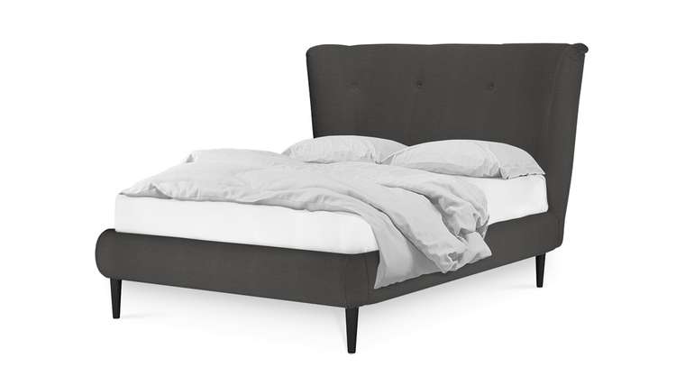 Кровать Дублин 180х200 темно-серого цвета