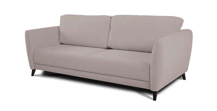 Прямой диван-кровать Фабьен серо-коричневого цвета
