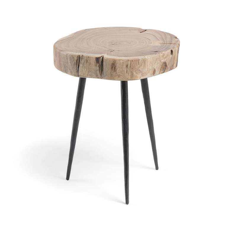 Кофейный столик Rousy с деревянной столешницей 