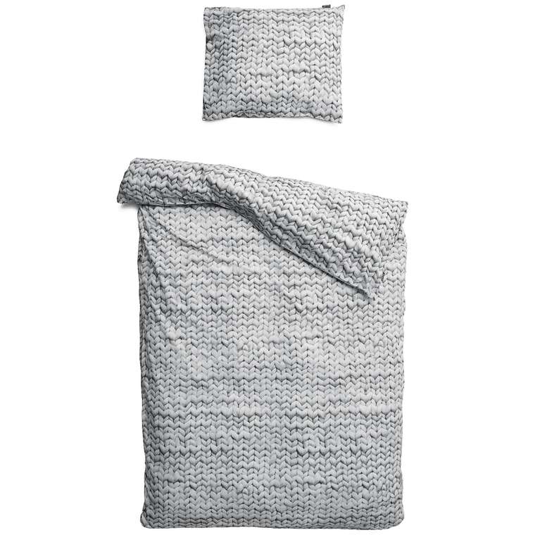 Комплект постельного белья "Косичка" 150х200 серый