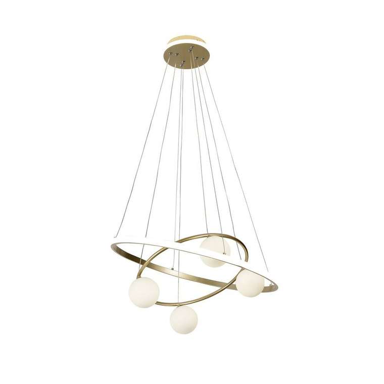 подвесная люстра Orbium золотой металл 4*G9LED*10W, excluded + LED*70W + LED*20W, 4725LM, 3000-6000K, included, remote control