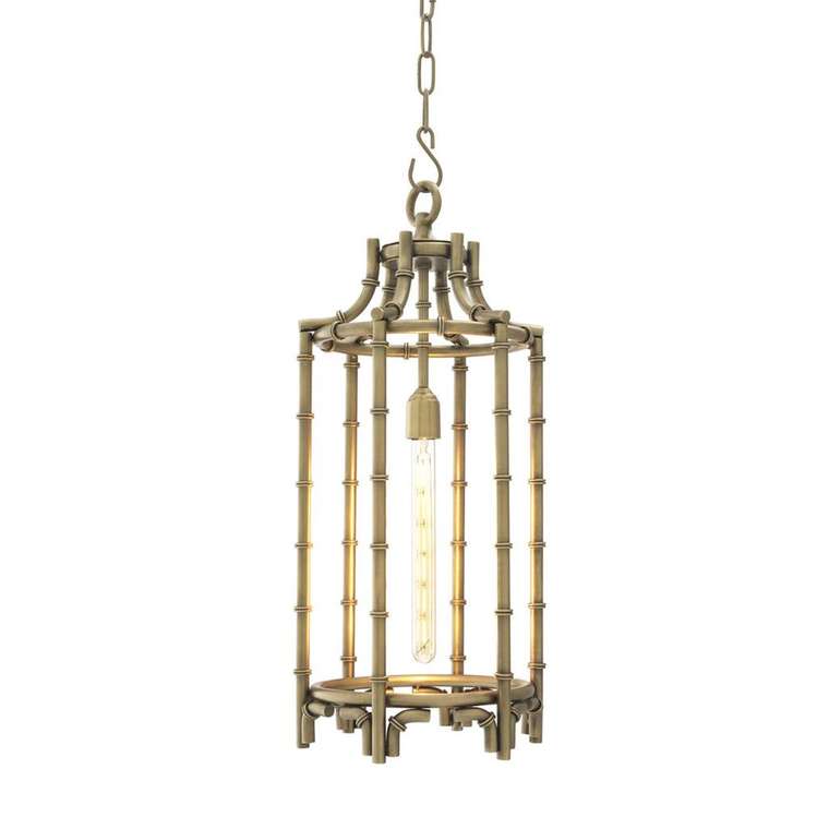 Подвесной светильник-латерна Eichholtz Lantern Vasco из металла цвета античная латунь