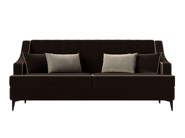 Прямой диван Марк коричневого цвета