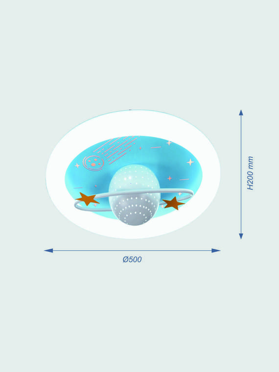 Детская люстра Milen 3000К-6000К серо-голубого цвета 