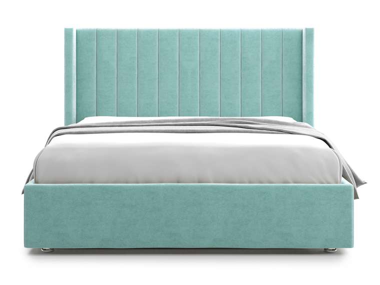 Кровать Premium Mellisa 2 140х200 бирюзового цвета с подъемным механизмом 