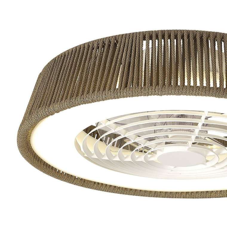 Люстра-вентилятор POLINESIA 8227 (ткань, цвет коричневый)