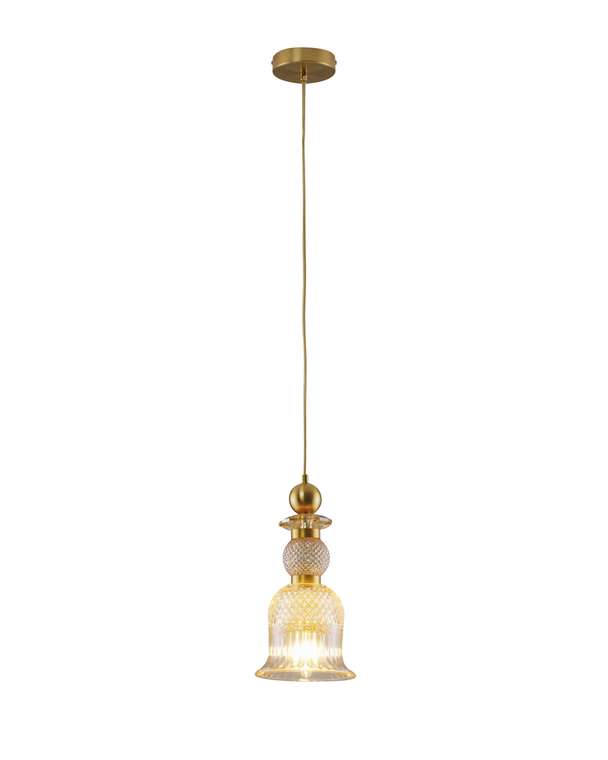 Подвесной светильник Glassy М бронзово-янтарного цвета