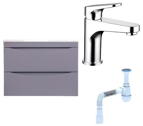 Комплект: Тумба с раковиной Бергамо