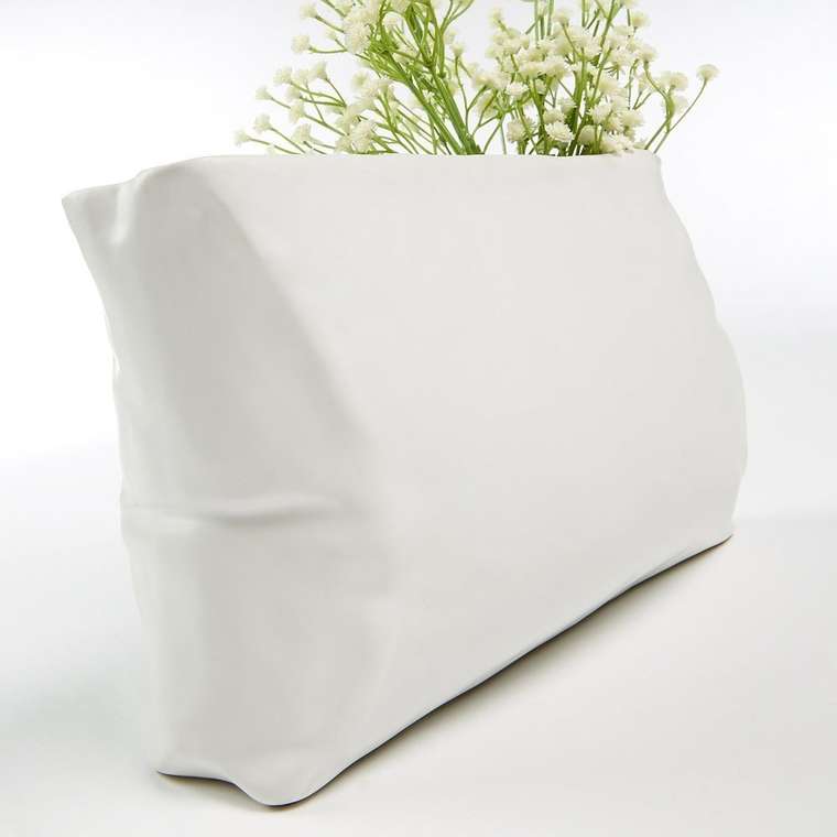 Керамическая ваза Crafty белого цвета