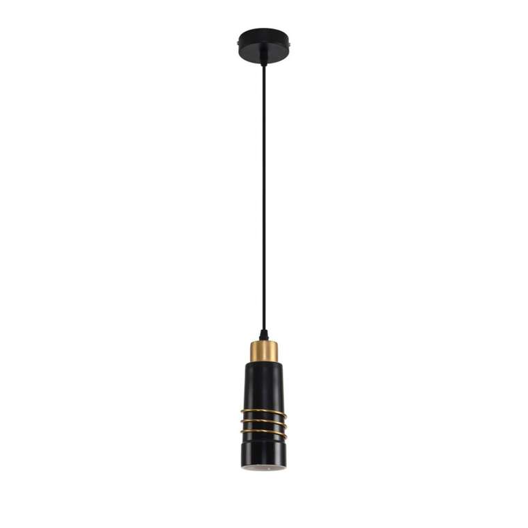 Подвесной светильник Lumion Lilo 8361/1A золото/черный металл/керамика E27 60W 220V