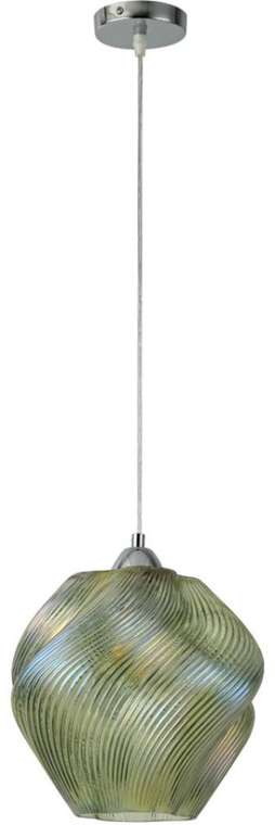 Подвесной светильник Lumion Tide 8289/1A хром/зеленый, металл/стекло E27 1*60W 220V