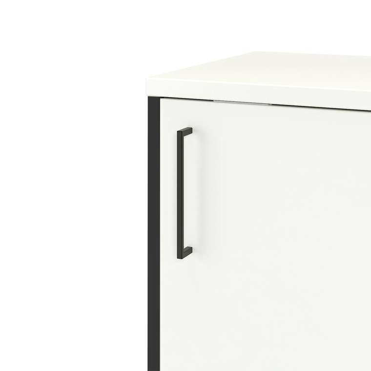 Комод Локер бело-черного цвета